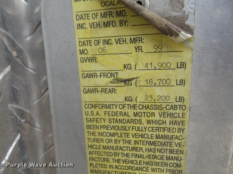 image for item DB2765 1999 Emergency One pumper fire truck