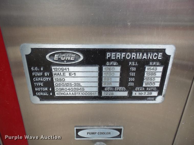 image for item DB2765 1999 Emergency One pumper fire truck