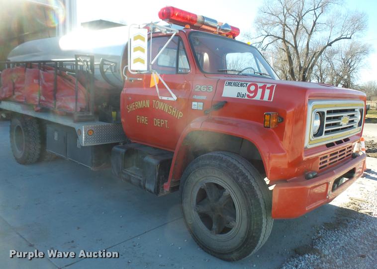 image for item DB2839 1984 Chevrolet C70 tanker fire truck
