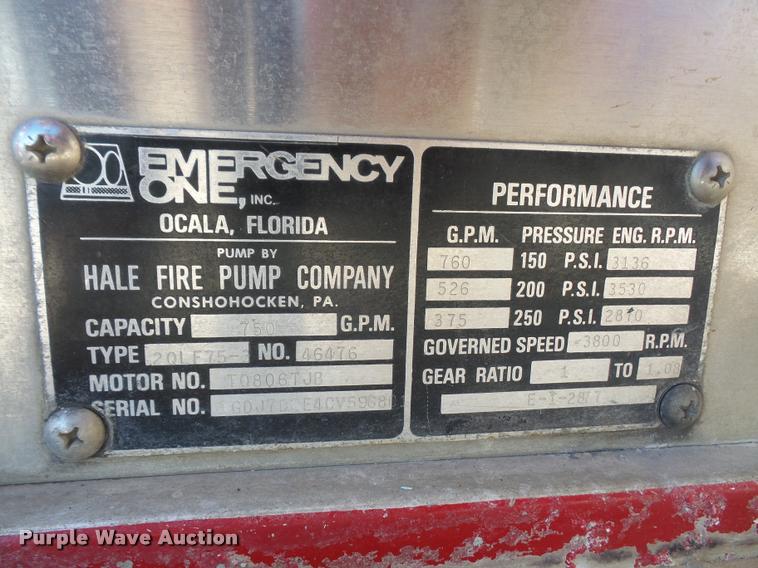 image for item DB2840 1982 GMC 7000 pumper fire truck