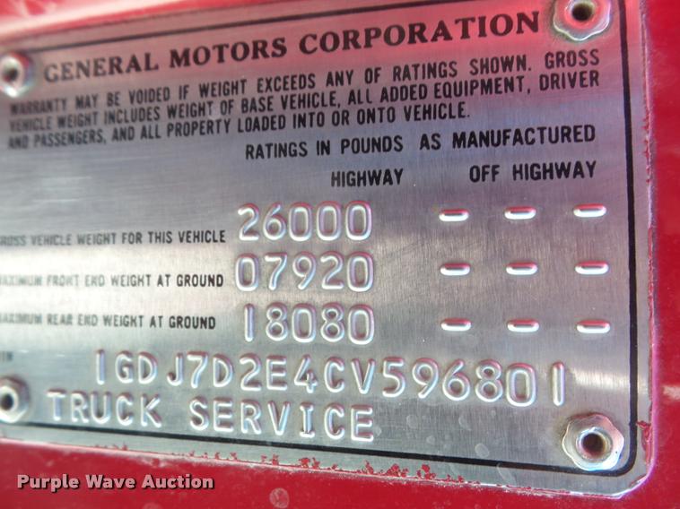 image for item DB2840 1982 GMC 7000 pumper fire truck