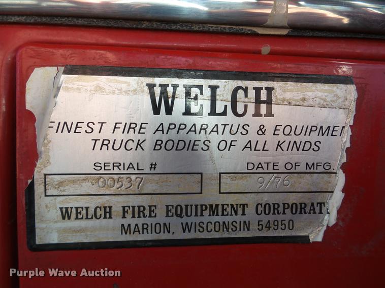 image for item DB5414 1976 Ford 8000 fire truck