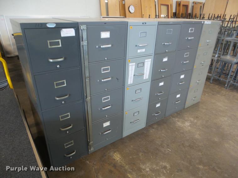 image for item DG9382 (6) four drawer filing cabinets