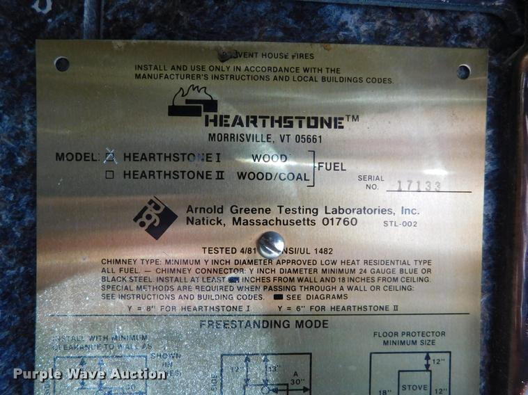 image for item DI9574 Hearthstone wood burning stove