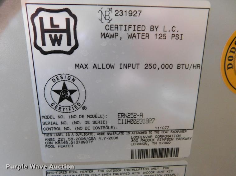 image for item DI9576 Energy Rite pool or spa heater