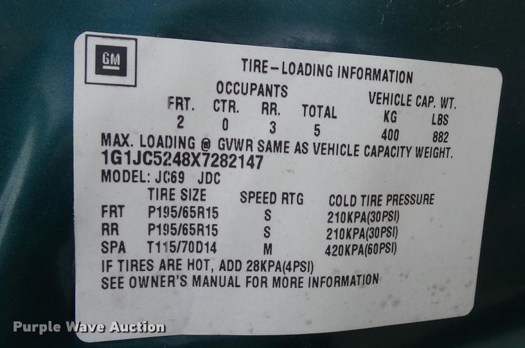 image for item K8049 1999 Chevrolet Cavalier