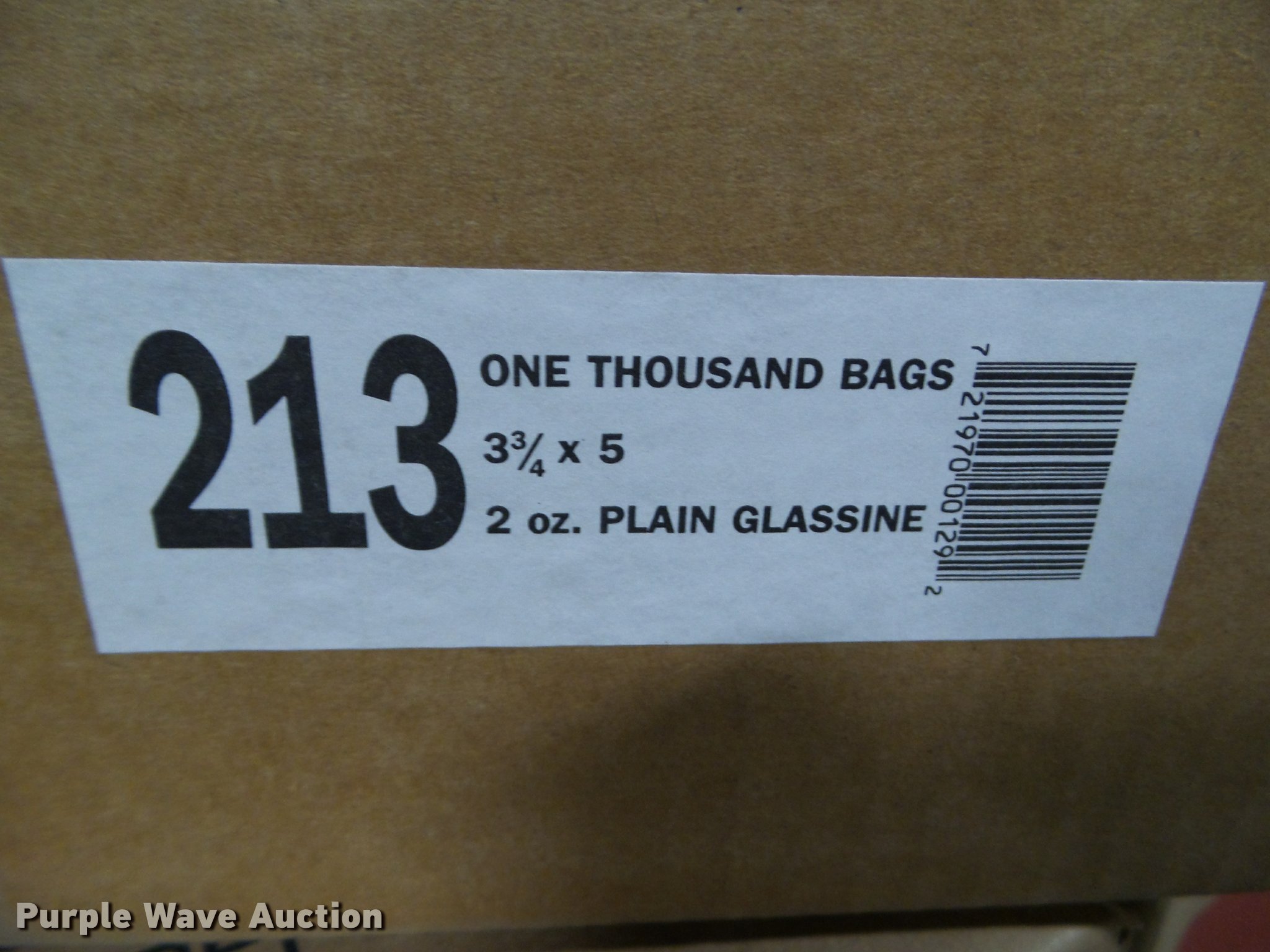 Approximately 86 boxes of plain glassine bags in Des Moines, IA Item