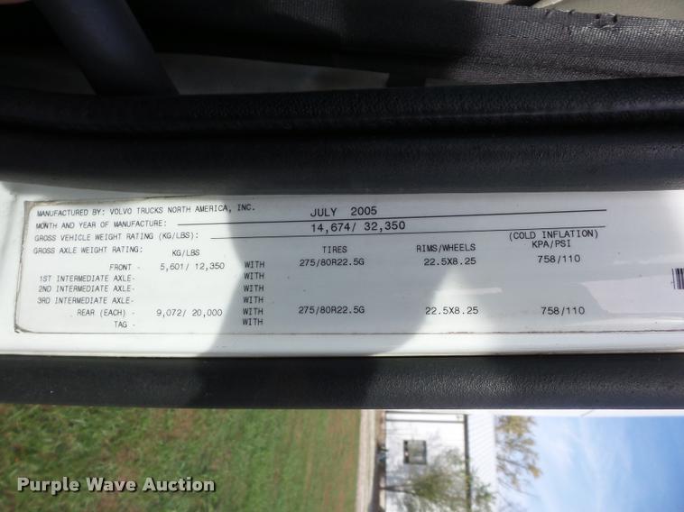 image for item L4450 2006 Volvo VNL semi truck