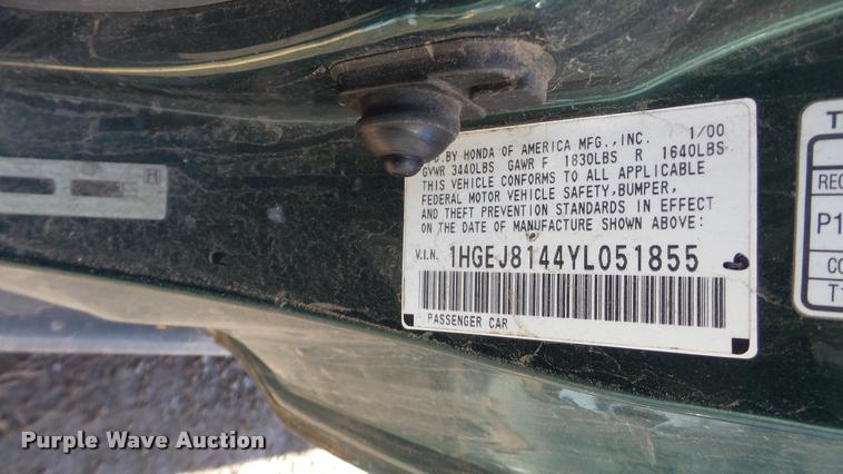 image for item DA0258 2000 Honda Civic