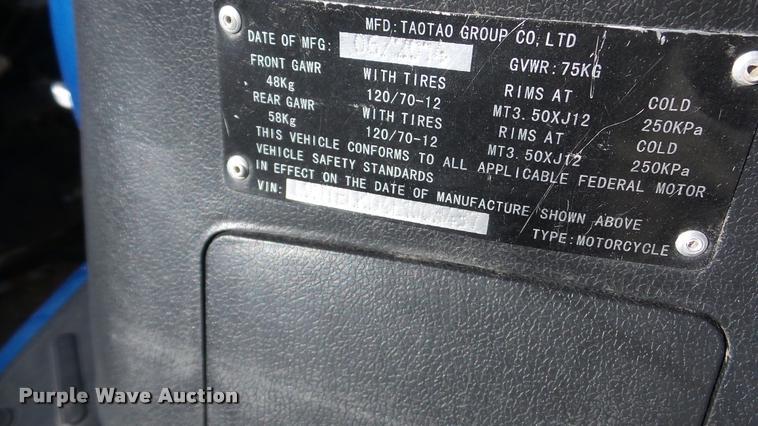 image for item DA0263 2014 Tao Tao moped