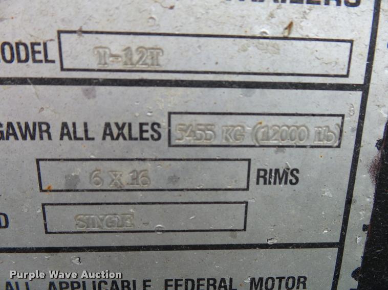 image for item BM9558 2003 Towmaster T-12T tilt deck utility trailer