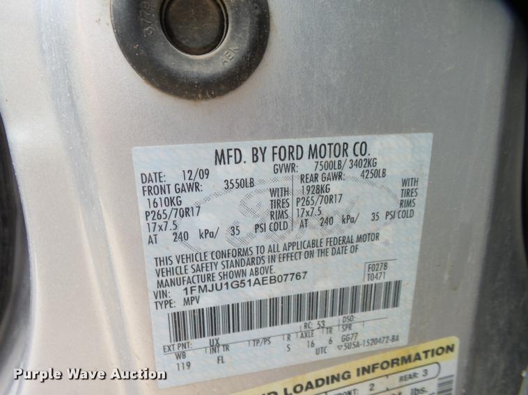 image for item BU9886 2010 Ford Expedition XLT SUV