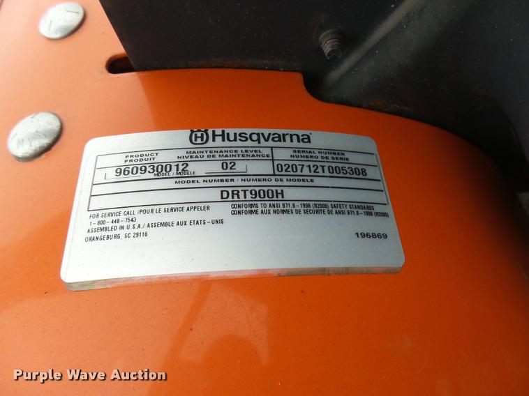 image for item BW9708 Husqvarna DRT900H tiller