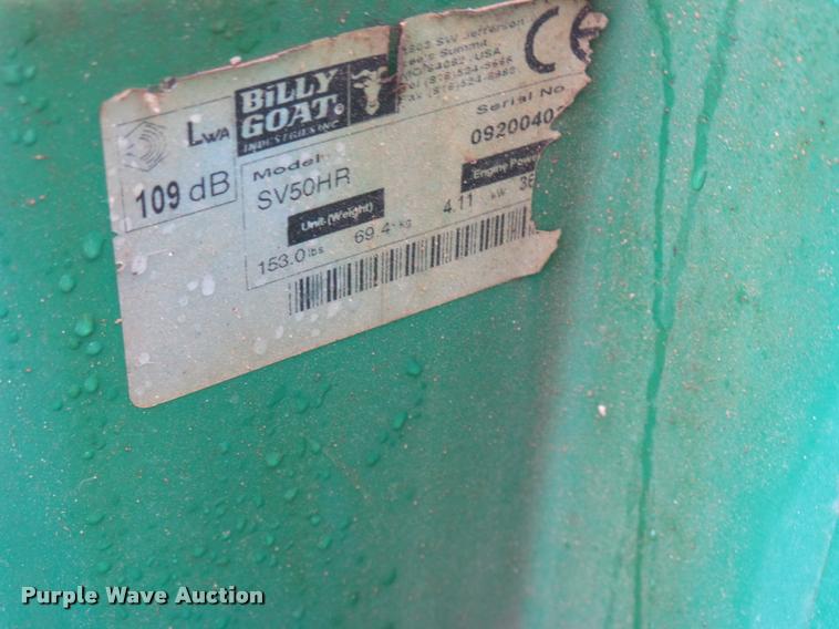 image for item BW9711 Billy Goat lawn vacuum