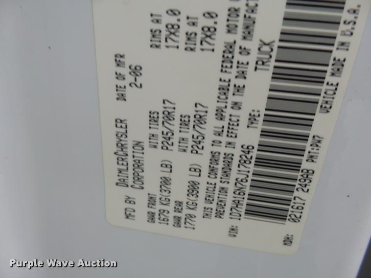 image for item DA3288 2006 Dodge Ram 1500 pickup truck