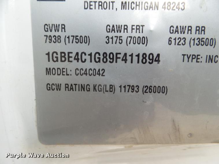 image for item DA5246 2009 Chevrolet C4500 truck cab and chassis