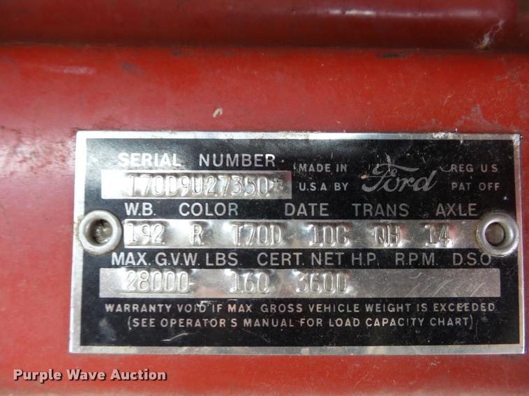 image for item DA5770 1959 Ford T700 grain truck