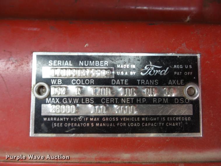 image for item DA5770 1959 Ford T700 grain truck