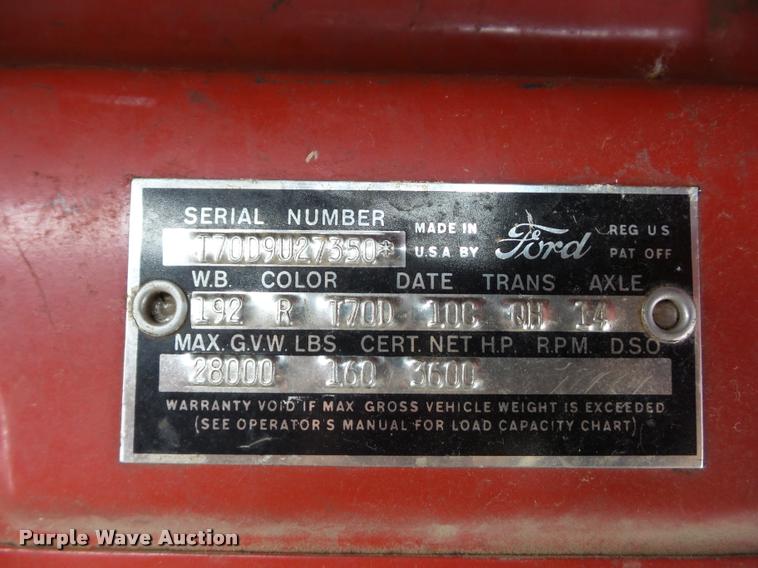 image for item DA5770 1959 Ford T700 grain truck