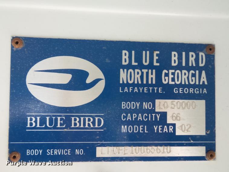 image for item DA5838 2002 Blue Bird TC2000 school bus