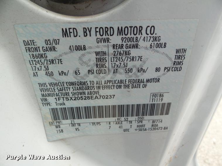 image for item DA7503 2008 Ford F250 Super Duty SuperCab pickup truck