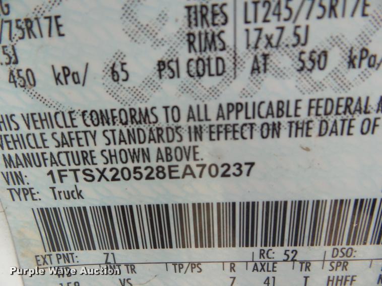 image for item DA7503 2008 Ford F250 Super Duty SuperCab pickup truck