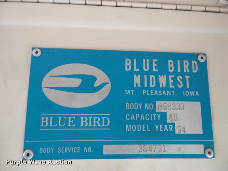 image for item DB2283 1994 Blue Bird TC2000 bus