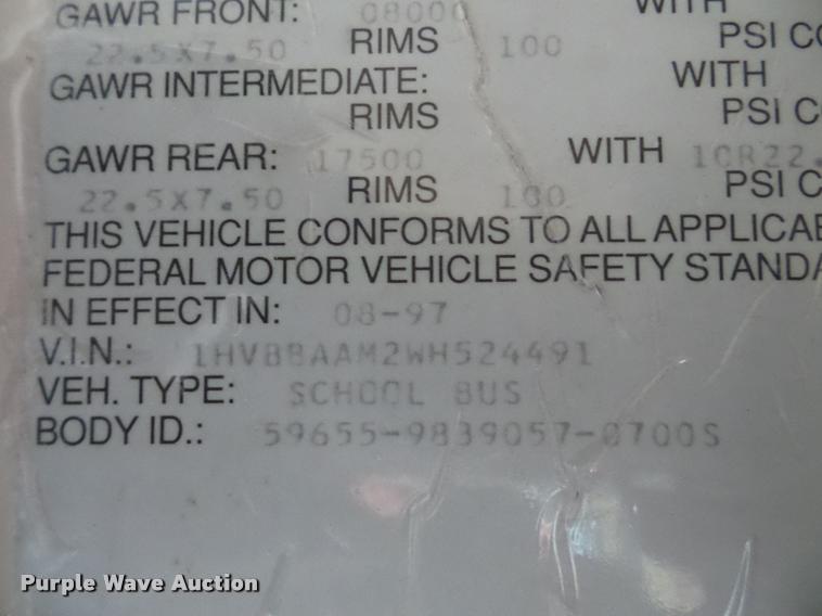 image for item DB2285 1998 International 3800 bus