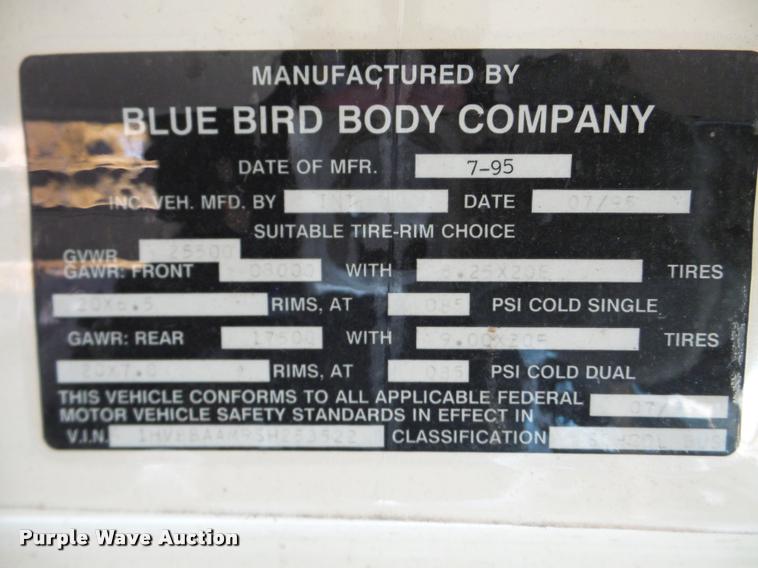 image for item DB2286 1995 International 3800 bus