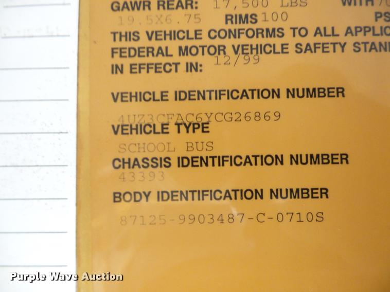 image for item DB2287 2000 Freightliner FS65 Thomas Built bus