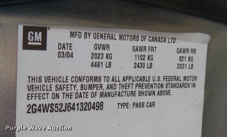 image for item DB2310 2004 Buick Century