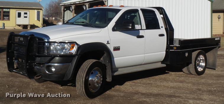 image for item DB2864 2008 Dodge Ram 4500 Laramie Quad Cab flatbed truck