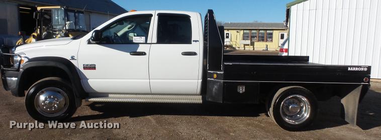 image for item DB2864 2008 Dodge Ram 4500 Laramie Quad Cab flatbed truck