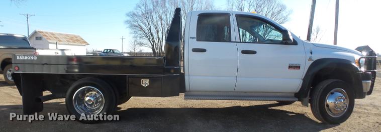 image for item DB2864 2008 Dodge Ram 4500 Laramie Quad Cab flatbed truck