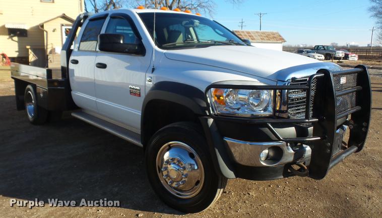 image for item DB2864 2008 Dodge Ram 4500 Laramie Quad Cab flatbed truck