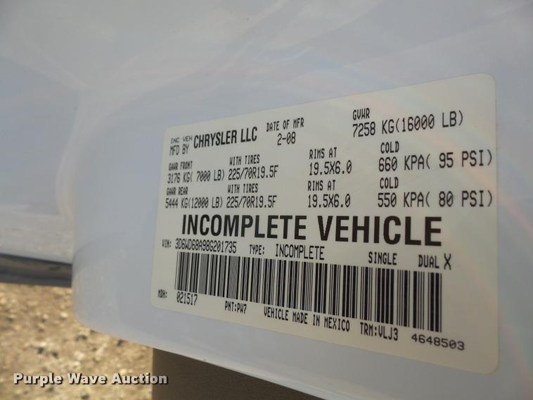 image for item DB2864 2008 Dodge Ram 4500 Laramie Quad Cab flatbed truck