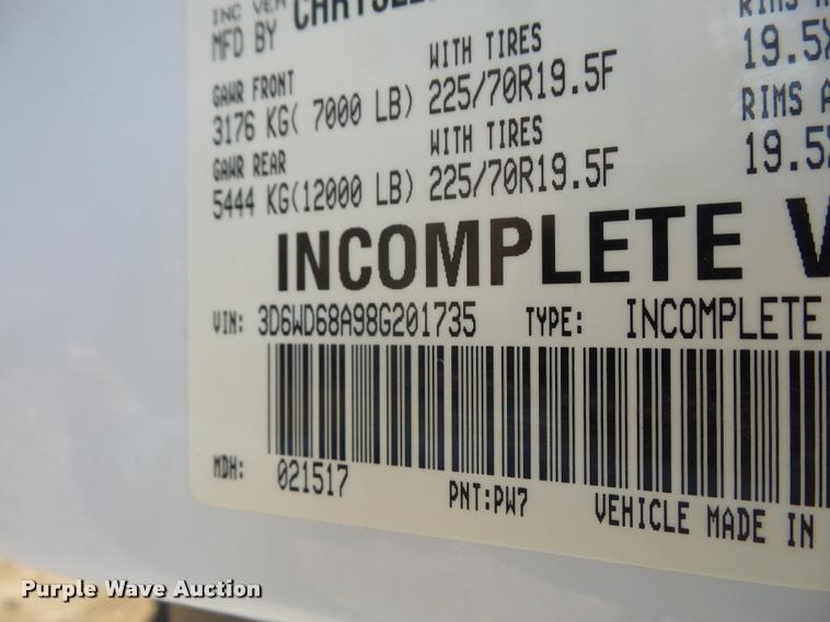 image for item DB2864 2008 Dodge Ram 4500 Laramie Quad Cab flatbed truck