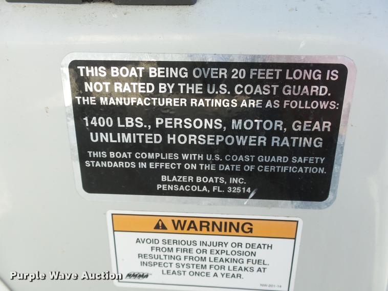 image for item DB4656 2015 Blazer Bay 2400 boat