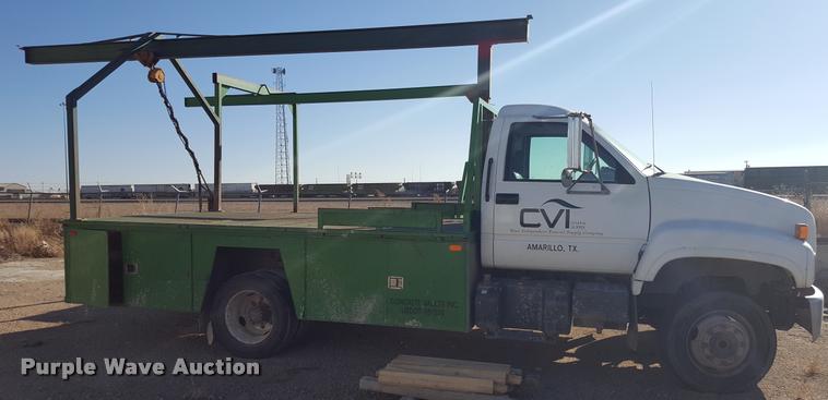 image for item L1721 1998 GMC C6500 flatbed truck