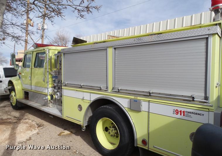 image for item L1728 1993 International 4900 fire truck