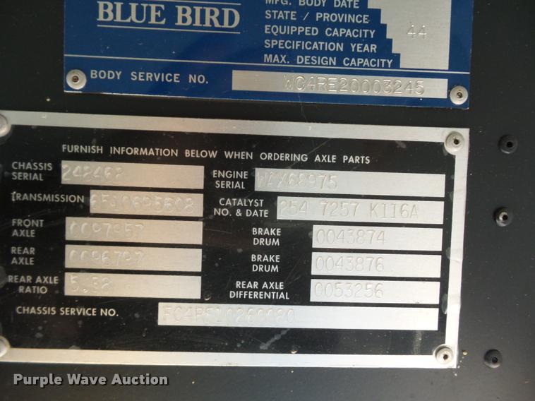 image for item L4669 2006 Blue Bird school bus