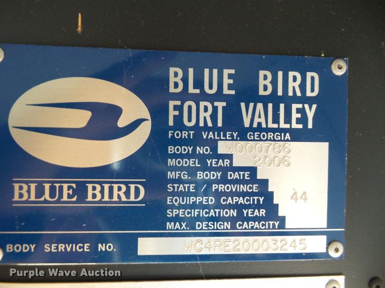 image for item L4669 2006 Blue Bird school bus