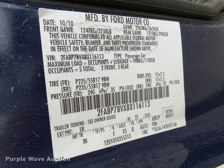 image for item L7223 2011 Ford Crown Victoria Police Interceptor