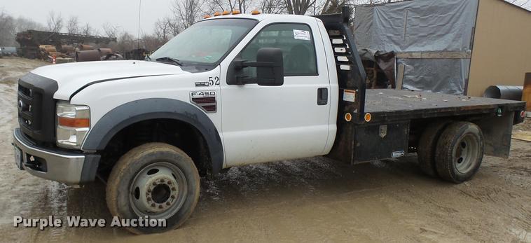 image for item L7238 2008 Ford F450 Super Duty XL flatbed truck