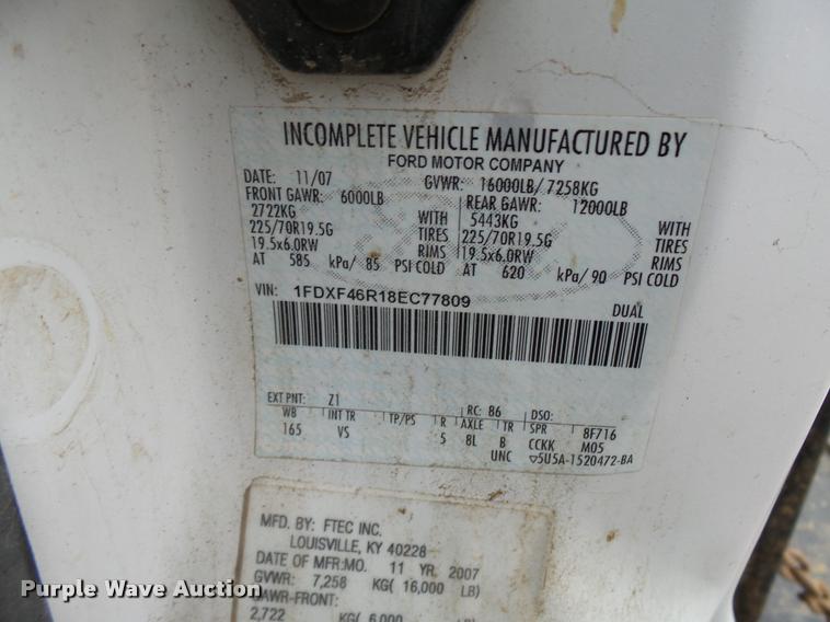 image for item L7238 2008 Ford F450 Super Duty XL flatbed truck