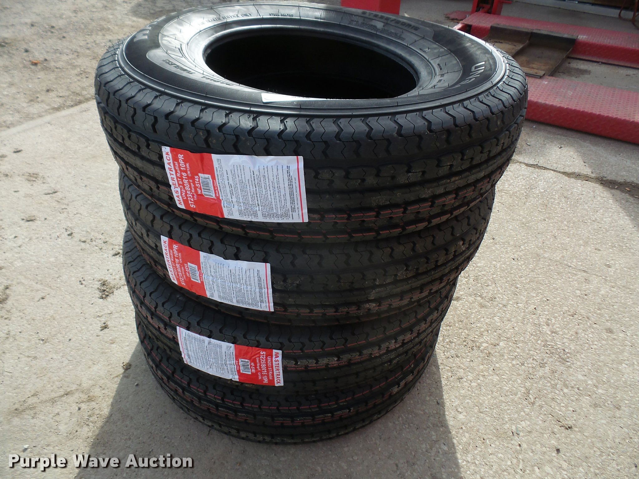 (4) Mastertrack ST235/80R16 tires in McLouth, KS Item DC9015 sold