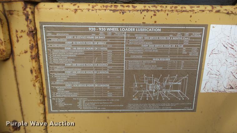 image for item DA0285 1979 Caterpillar 920 wheel loader