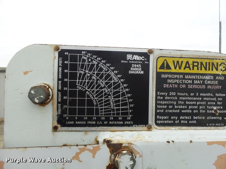 image for item DA3278 1995 International 4800 digger derrick truck