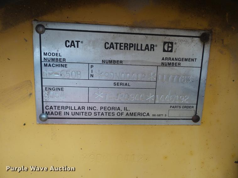 image for item DA5855 2000 Caterpillar AP-650B paver