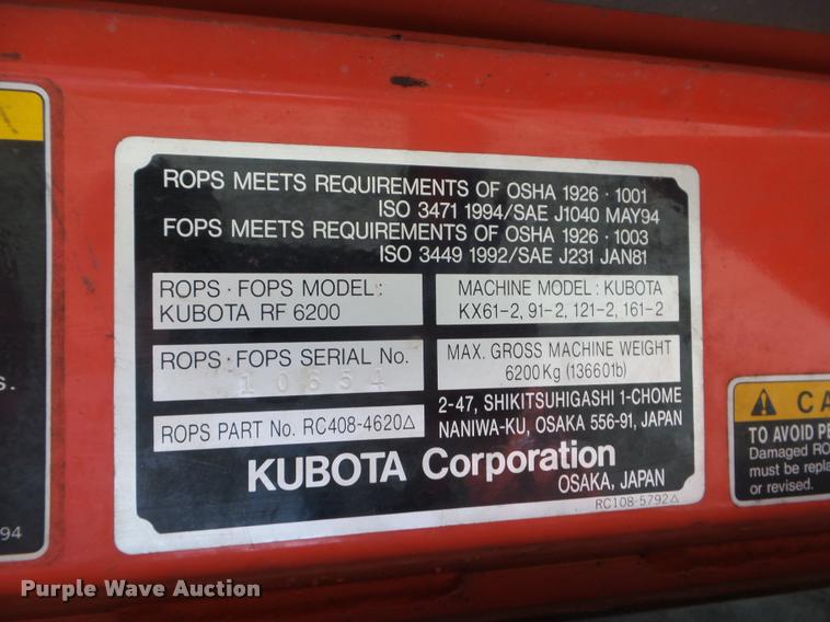 image for item DA7517 1998 Kubota KX91-2 compact excavator